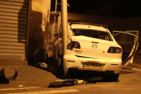  صور: حادث طرق بين مركبتين وسط شارع ييفت الرئيس فجر اليوم